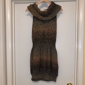 Scoop Neck, Multicolored Sweater Dress